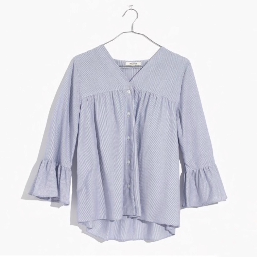 🖤MADEWELL Veranda bell-sleeve shirt in stripe